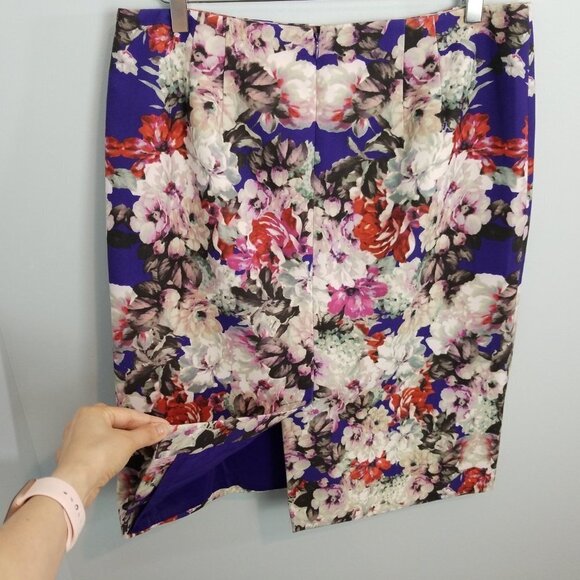 Talbots Floral Pencil Skirt 12 - Picture 4 of 8